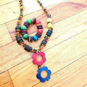 Authentic African beaded necklace and bracelet